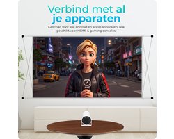 Mini Beamer - Mini Projector - Android 11 - 4k support - hy300 - 8000 lumens - led lamp - Wifi Bluetooth HDMI - Wit