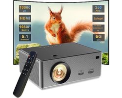 Mini beamer - Mini projector - Mini beamer smartphone - Mini beamer met wifi en bluetooth - Zwart