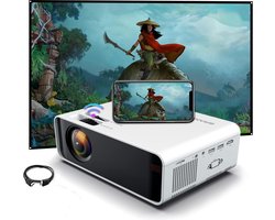 Mini Beamer - Streamen op je telefoon - Input to 1080P Full HD - Projector - Mini Projector - HDMI - USB - Wit - Draagbaar - Ingebouwde speaker