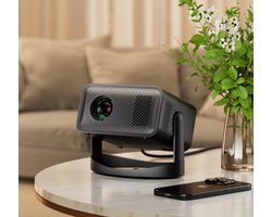 Mini Beamer V18 - Projector met Netflix+YouTube+Disney+ - 4K-ondersteuning - Home Cinema - Android 11 - WiFi 6 & Bluetooth 5.2 - zwart