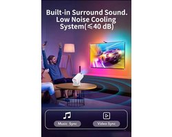 Mini Beamer VR2 – Geschikt voor Android en IOS. Compact, Krachtig en Veelzijdige beamer. Haarscherpe beeldkwaliteit,