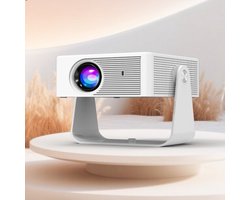 Mini Beamer X3 - Projector met Netflix+YouTube+Disney+ - 4K-ondersteuning - Home Cinema - Android 14.0 - WiFi 6 & Bluetooth 5.2 - Wit