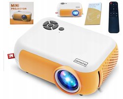 Mini Beamer Zenwire A10 Geel - Beamer - Mini Projector 1800 lm/ 60 ansi - Full HD 1920x1080p - Projector Streamen - HDMI, mini Jack, USB, micro SD, micro USB