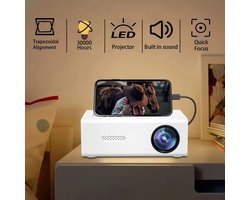 Mini HD‑Projector met Afstandsbediening – Ingebouwde Speakers – Zakmodel
