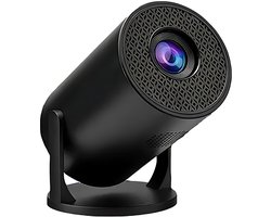 Mini projector, compatibel met Android/Apple, smart, wifi, Bluetooth, Full HD 1080p, ondersteunt handmatige keystone-correctie (zwart)