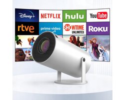 Mini Smart Draagbare Projector - Android iOS - 2.4G/5G wifi - Bluetooth 5.0 - Automatische keystone-correctie