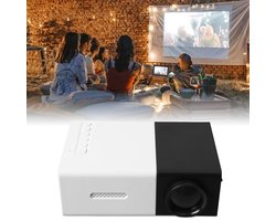 Miniprojector, 1080P Full HD-videoprojector, Draagbare Buitenbioscoopprojector, Hifi-stereoluidsprekers, HDMI, USB, Smartphone, Tablet, Tv-sticks