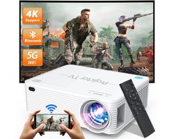 Neova AC30 - Multimedia Beamer - Android 9.0 - 4K Ondersteuning - Full HD Projector voor Thuisbioscoop - 120 inch - Compact & Draagbaar - Inclusief Afstandsbediening - Wit Kleur