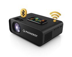 Phonergy Lumora - Mini Beamer - Full HD (4K ondersteuning) - Projector - 2025 - 13000 Lumen - HDMI- Wifi - Bluetooth - Zwart