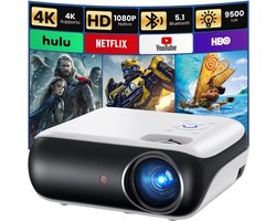 projecteur - Smart Mini Beamer - 4K ondersteuning - Automatische Beeldcorrectie - Casten ingebouwd