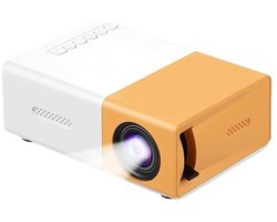 PULUZ 1 Stuk Draadloze Projector Geel en wit 4K Ondersteuning Mobiele Telefoon Scherm Spiegeling Mini Draagbare Projector Slaapkamer Home Cinema