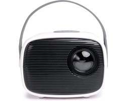 QLT TV Projector – Mini Beamer met LED Lichtbron – Resolutie 800 x 480 Pixels – 16:9 – Projectieafstand 1 tot 4 Meter – Met Afstandsbediening - Wit