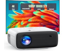 SCH® Draagbare beamer - Beamer - Projector - Mini Beamer - Wit - 22cm x 17cm x 9cm