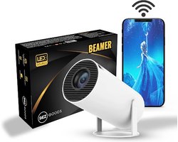 SEZGoods S1 Pro Mini Beamer - Smart Projector met 4K-ondersteuning – WiFi 6 & Bluetooth 5.2 – Voor iOS & Android – Ideaal voor Thuisbioscoop - Inclusief HDMI Kabel