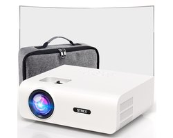 Strex Beamer - 1080P Full HD - 15000 Lumen - Draadloos Streamen - Inclusief Tas/Projectiescherm - WiFi - Bluetooth - Mini Beamer - Projector