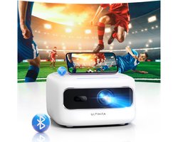 ULTIMEA Full HD 1080P Decoding met 5G+2.4G WiFi Bluetooth, Draagbare Mini Beamer Wit