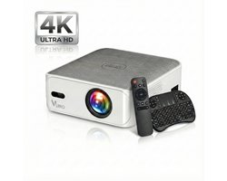 VUBIO Vortex Mini Beamer 4K | ANDROID | WIFI | AI Color Engine | 19200 Lumen | Max 300" | 3D Ready | Automatische Keystone | 2 Ingebouwde Speakers | LED Projector