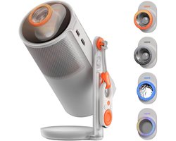 XGIMI MoGo 4 met Creatieve Filters – Draagbare Beamer – 360° Rotatie – Draadloze Projector – Harman Kardon Speakers – Voor Binnen en Buiten – Zilver