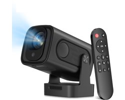 XGODY Gimbal 5 Pro Mini Beamer 2025 Editie - Smart Projector met 4K ondersteuning - Geschikt voor IOS en Android - WiFi 6 & Bluetooth 5.4 - Android 11.0 - Draagbaar - Thuisbioscoop - Zwart