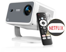 XGODY Gimbal N6 Beamer - Met GELICENCIEERD Netflix & Uitgebreide Apps - Natives 1080P, Autofocus - 700 ANSI Lumen, 4K-ondersteuning - KI-Spraakbediening - Voor de Ultieme Thuisbioscoop