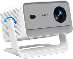 XGODY Mini Pro Beamer – Full HD Projector met Netflix, Android 14, WiFi 6 & Bluetooth 5.4 – 32GB ROM – Autofocus & 4D Keystone – Thuisbioscoop Beamer – Wit
