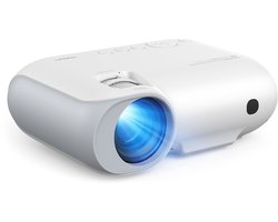 Yoton Y7 Beamer - Native 1080P - 9000 Lumen - 200" Projectie -5G Wifi en Bluetooth - Mini Beamer met Draagtas - Wit
