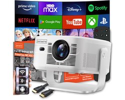 Zenwire® PrimeView IMC460 Pro Projector – Android 14 – Full HD 1080p – 4K & 8K Ondersteuning – 950 ANSI Lumen – WiFi 6 – Bluetooth 5.4 – Autofocus – 2 GB RAM / 16 GB ROM