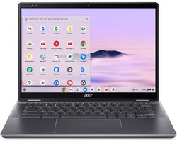Acer Chromebook Plus Spin 514 CP514-4HN-379X - 2-in-1 Convertible - 14 inch - Touchscreen - Core 3 (i3) - 8GB - 256GB - Verlicht toetsenbord - Grijs