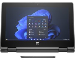 HP Pro x360 Fortis G11 Intel® N N100 Laptop 29,5 cm (11.6") Touchscreen HD 4 GB DDR4-SDRAM 64 GB eMMC Wi-Fi 6E (802.11ax) Windows 11 SE Education Zwart