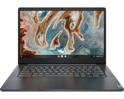 Lenovo IdeaPad 3 Chrome 14M836 MediaTek MT8183 Chromebook 35,6 cm (14") Full HD 4 GB LPDDR4x-SDRAM 128 GB eMMC Wi-Fi 5 (802.11ac) ChromeOS Engels Blauw