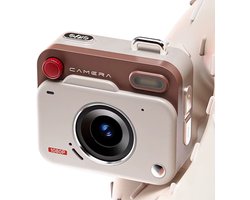 2026 Nieuwe Mini Digitale Camera HD – Retro CCD Sleutelhanger Camera – Kleine Digitale Camera – Draagbare Duimzak Camera voor Outdoor, Reizen & Cadeau – Foto- en Video Recorder (Geen TF-kaart)-BEIGE
