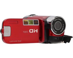 48MP Digitale Videocamera Camcorder 16X Digitale Zoomcamera Videorecorder 27 Inch 270 ° Draaibaar Scherm - Rood - Voor Beginners en Kinderen