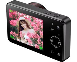 4K Digitale Kindercamera – 64MP, Autofocus, IPS Touchscreen, Dubbele Camera, HD Foto en Video, 32GB Opslag