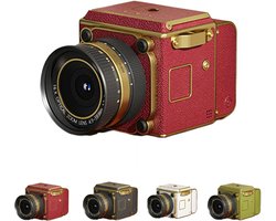 4K digitale retrocamera met dubbele lens, draagbare mini-vlogcamera met 16x digitale zoom, video-opname, OTG-functie voor delen, LCD-scherm, perfect voor beginners - met 32 GB geheugenkaart (rood)