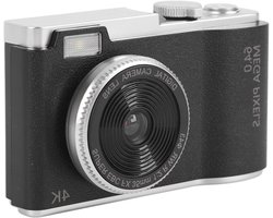 4K HD Vlogcamera Videocamera met 16x Zoom Vintage CCD-camera Selfie-camera 24-inch Draagbare Compactcamera voor Tieners Volwassenen Beginners (64GB)