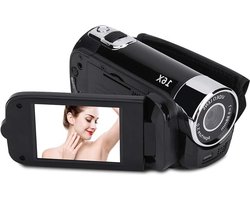 4X High Definition Digitale Camcorder Full HD DV-camera 270° Rotatie Camcorder - Videocamera voor Home Party Outdoor Picknick Camping met 32G geheugenondersteuning - Zwart EU .