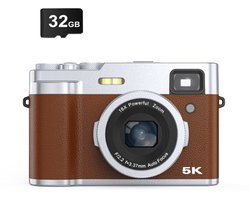 5K digitale camera met camera's aan de voorzijde/achterzijde/zoeker/autofocus/anti-shake