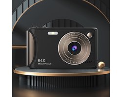 64MP digitale videocamera met 4K-resolutie, 18x optische zoom en autofocus, geschikt voor reizen, evenementen en afstuderen, 2,4-inch display