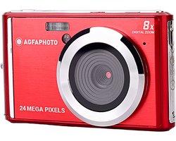 AGFA FOTO Realishot DC5500 - Compacte digitale camera, 24 MP, 2,4-inch LCD-scherm, 8x digitale zoom, 720p HD-video, SD extern geheugen, lithiumbatterij - rood