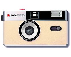 AgfaPhoto - Appareil Photo Analogique Réutilisable - Finition Beige Classique - Idéal pour Immortaliser des Moments Intemporels