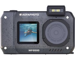 AgfaPhoto Realishot WP9500 - Appareil Photo Numérique Waterproof, Étanche 7m, 24 MP, Zoom 18X, Vidéo 4K, Double Écran 2.9”/1.4” - Noir