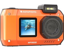 AgfaPhoto Realishot WP9500 - Appareil Photo Numérique Waterproof, Étanche 7m, 24 MP, Zoom 18X, Vidéo 4K, Double Écran 2.9”/1.4” - Orange