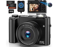 AOREGRE® Camera - Digitale Fototoestel - Videocamera - Inclusief Accu - Camcorder - Handycam - Video Camera - Videocamera Digitaal - Filmcamera - Camcorders - Digitale Camera - Digital Camera - Digitale Camera Compact