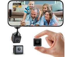 Bewakingscamera, mini verborgen draadloze wifi-camera, binnencamera met bewegingsdetectie, nachtzicht, app-bediening, 35x35x35 mm