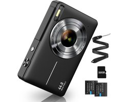 CAMKORY® Digitale Camera - Digitale Camera met 44MP FHD - Foto Camera - Camera - Fotocamera - Digitale Camera Compact - Handycam - Fototoestel - Digitale Fototoestel - Digitale Camera Toestel - Videocamera - Vlog Camera - Fototoestel Digitaal