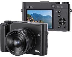 Compacte 5K Digitale Camera - 64MP Digitale Camera met 3 X Optische Zoom 2X Digital zoom - Beginnersvriendelijk - Inclusief 32GB SD-kaart