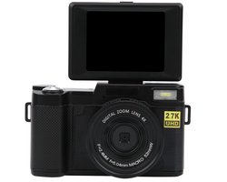 Digital Camera 3in LCD Screen 180 Degree Rotation 2.7K 30MP High Definition USB Charging