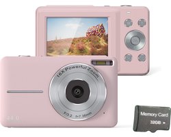 Digitale camera 44MP/1080P/16X met digitale zoom/invullicht/32GB kaart