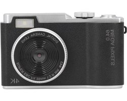 Digitale Camera 48 MP Draagbare Camera met 16x Zoom 24 Inch Scherm Anti-shake 1080P Selfie Autofocus voor op Reis 800 MAh Batterij (BLACK)