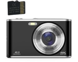 Digitale camera 4K 48MP 16x zoom webcam met 32GB geheugenkaart